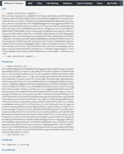 CSR-Request und Private key CSR-Request und Private key